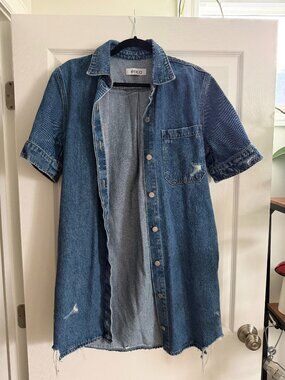 ETICA Distressed Denim Pia Dress